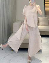 Luxe Plissé  Casual Pant Suit